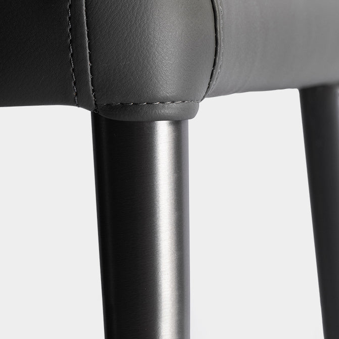 Modern Style Armless Dining Chair Leather Upholstered Solid Back Dining Chairs (Set of 2) Clearhalo ' kitchen&dining_furn' 'Dining Chairs' 'Dining Tables & Seating' 'dining_chair' 'furn' 'furn_dining_chair' 'Furniture' 'furniture_dining_chair' 'Kitchen & Dining Furniture' 'kitchen' 3859646