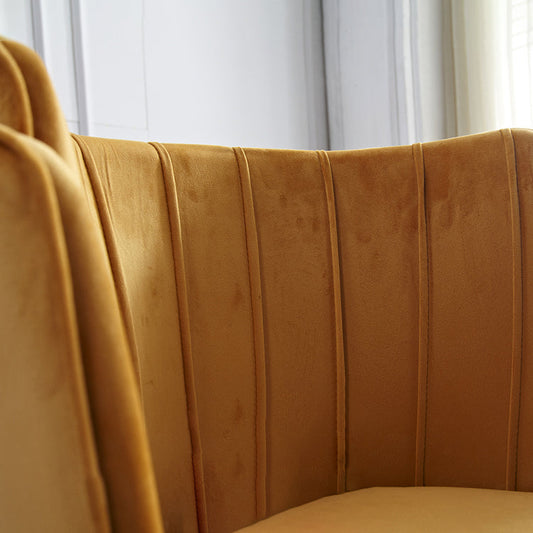 Scandinavian Style Upholstered Side Chairs Barrel Back Armless Chairs for Home Use (Set of 2) Clearhalo ' kitchen&dining_furn' 'Dining Chairs' 'Dining Tables & Seating' 'dining_chair' 'furn' 'furn_dining_chair' 'Furniture' 'furniture_dining_chair' 'Kitchen & Dining Furniture' 'kitchen' 3859657