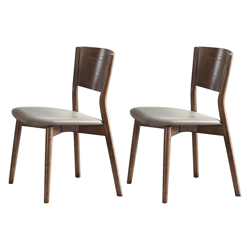 Scandinavian Style Dining Side Chairs Wood Open Back Dining Armless Chairs (Set of 2) Grey Clearhalo ' kitchen&dining_furn' 'Dining Chairs' 'Dining Tables & Seating' 'dining_chair' 'furn' 'furn_dining_chair' 'Furniture' 'furniture_dining_chair' 'Kitchen & Dining Furniture' 'kitchen' 3859666