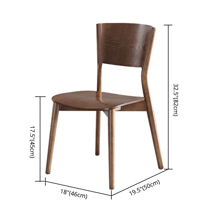 Scandinavian Style Dining Side Chairs Wood Open Back Dining Armless Chairs (Set of 2) Clearhalo ' kitchen&dining_furn' 'Dining Chairs' 'Dining Tables & Seating' 'dining_chair' 'furn' 'furn_dining_chair' 'Furniture' 'furniture_dining_chair' 'Kitchen & Dining Furniture' 'kitchen' 3859675