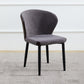 Matte Finish Contemporary Dining Side Chair Leather Wingback Dining Chair Dark Gray 1 Piece Clearhalo ' kitchen&dining_furn' 'Dining Chairs' 'Dining Tables & Seating' 'dining_chair' 'furn' 'furn_dining_chair' 'Furniture' 'furniture_dining_chair' 'Kitchen & Dining Furniture' 'kitchen' 3859693