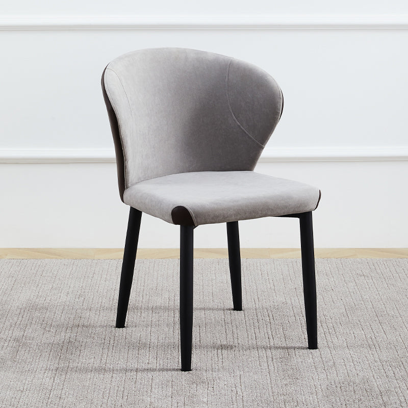 Matte Finish Contemporary Dining Side Chair Leather Wingback Dining Chair Light Gray 1 Piece Clearhalo ' kitchen&dining_furn' 'Dining Chairs' 'Dining Tables & Seating' 'dining_chair' 'furn' 'furn_dining_chair' 'Furniture' 'furniture_dining_chair' 'Kitchen & Dining Furniture' 'kitchen' 3859699