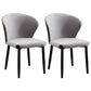 Matte Finish Contemporary Dining Side Chair Leather Wingback Dining Chair Light Gray 2 Piece Set Clearhalo ' kitchen&dining_furn' 'Dining Chairs' 'Dining Tables & Seating' 'dining_chair' 'furn' 'furn_dining_chair' 'Furniture' 'furniture_dining_chair' 'Kitchen & Dining Furniture' 'kitchen' 3859700