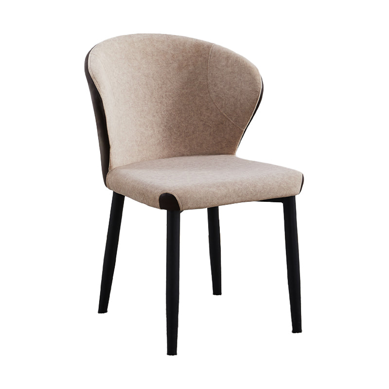 Matte Finish Contemporary Dining Side Chair Leather Wingback Dining Chair Clearhalo ' kitchen&dining_furn' 'Dining Chairs' 'Dining Tables & Seating' 'dining_chair' 'furn' 'furn_dining_chair' 'Furniture' 'furniture_dining_chair' 'Kitchen & Dining Furniture' 'kitchen' 3859701