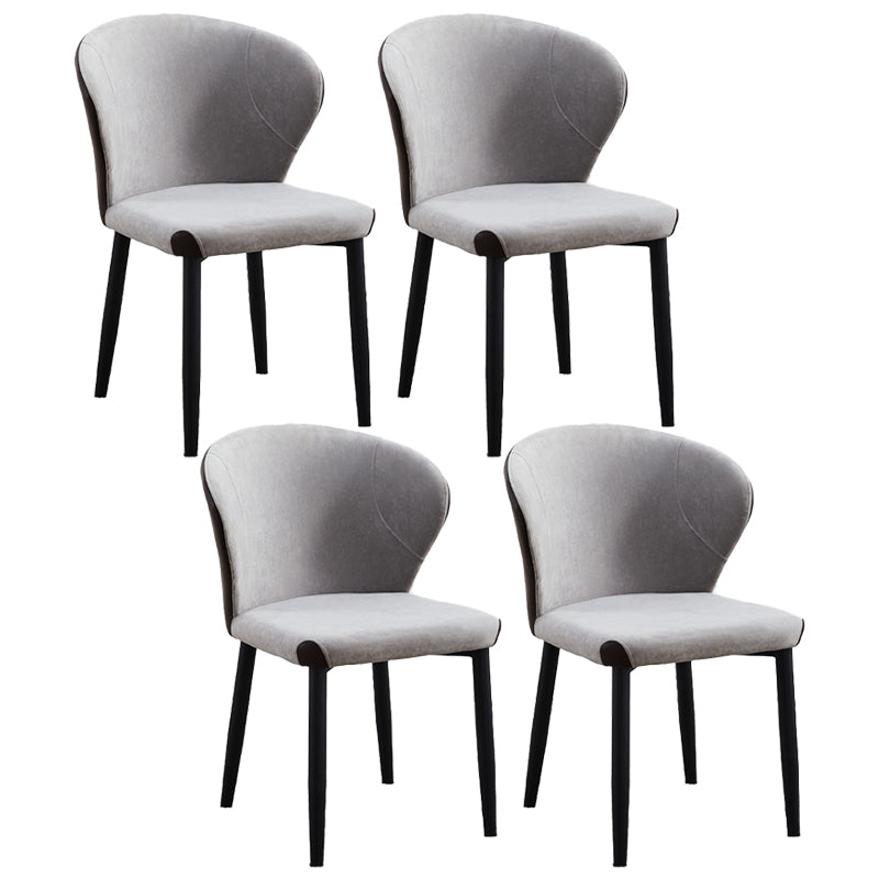 Matte Finish Contemporary Dining Side Chair Leather Wingback Dining Chair Light Gray 4 Piece Set Clearhalo ' kitchen&dining_furn' 'Dining Chairs' 'Dining Tables & Seating' 'dining_chair' 'furn' 'furn_dining_chair' 'Furniture' 'furniture_dining_chair' 'Kitchen & Dining Furniture' 'kitchen' 3859702