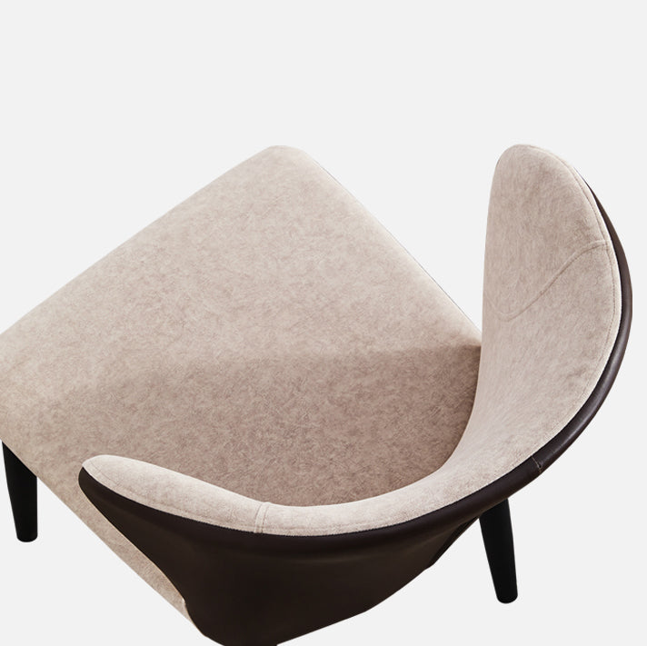 Matte Finish Contemporary Dining Side Chair Leather Wingback Dining Chair Clearhalo ' kitchen&dining_furn' 'Dining Chairs' 'Dining Tables & Seating' 'dining_chair' 'furn' 'furn_dining_chair' 'Furniture' 'furniture_dining_chair' 'Kitchen & Dining Furniture' 'kitchen' 3859703