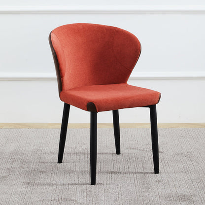 Matte Finish Contemporary Dining Side Chair Leather Wingback Dining Chair Red 1 Piece Clearhalo ' kitchen&dining_furn' 'Dining Chairs' 'Dining Tables & Seating' 'dining_chair' 'furn' 'furn_dining_chair' 'Furniture' 'furniture_dining_chair' 'Kitchen & Dining Furniture' 'kitchen' 3859705