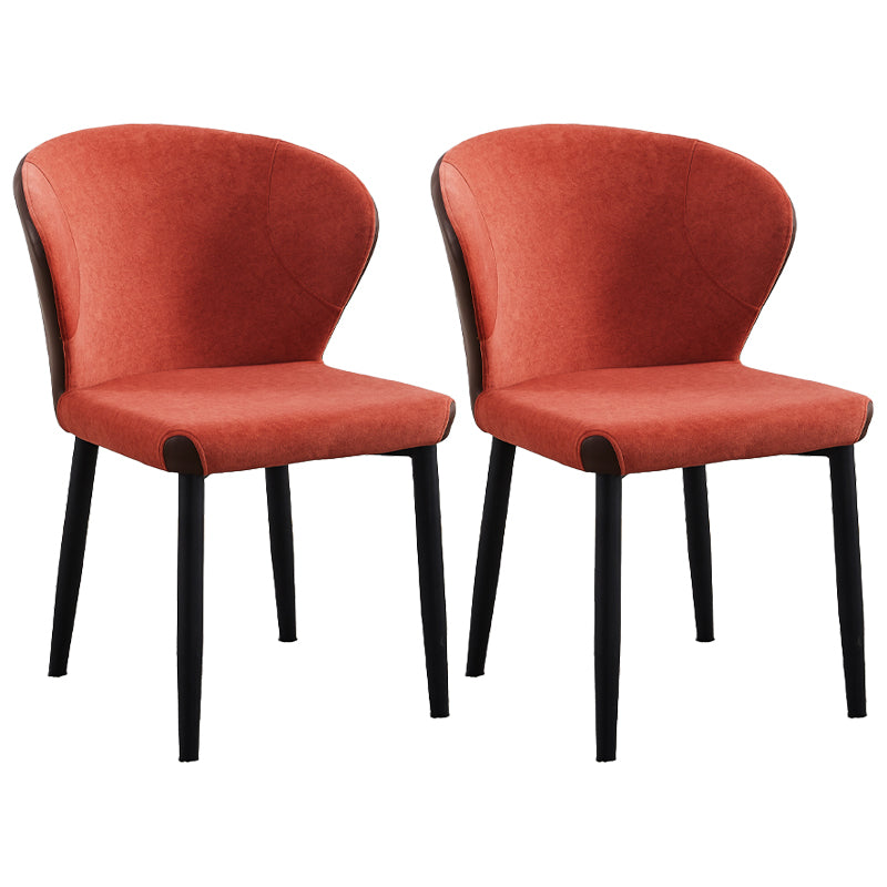 Matte Finish Contemporary Dining Side Chair Leather Wingback Dining Chair Red 2 Piece Set Clearhalo ' kitchen&dining_furn' 'Dining Chairs' 'Dining Tables & Seating' 'dining_chair' 'furn' 'furn_dining_chair' 'Furniture' 'furniture_dining_chair' 'Kitchen & Dining Furniture' 'kitchen' 3859707