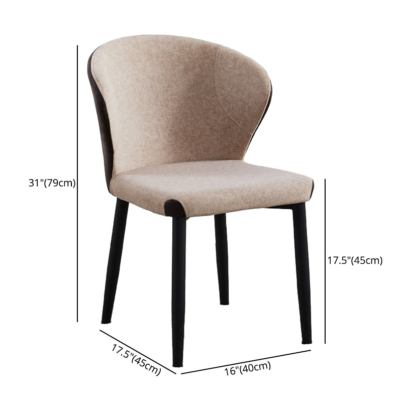 Matte Finish Contemporary Dining Side Chair Leather Wingback Dining Chair Clearhalo ' kitchen&dining_furn' 'Dining Chairs' 'Dining Tables & Seating' 'dining_chair' 'furn' 'furn_dining_chair' 'Furniture' 'furniture_dining_chair' 'Kitchen & Dining Furniture' 'kitchen' 3859711