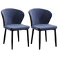 Matte Finish Contemporary Dining Side Chair Leather Wingback Dining Chair Blue 2 Piece Set Clearhalo ' kitchen&dining_furn' 'Dining Chairs' 'Dining Tables & Seating' 'dining_chair' 'furn' 'furn_dining_chair' 'Furniture' 'furniture_dining_chair' 'Kitchen & Dining Furniture' 'kitchen' 3859718
