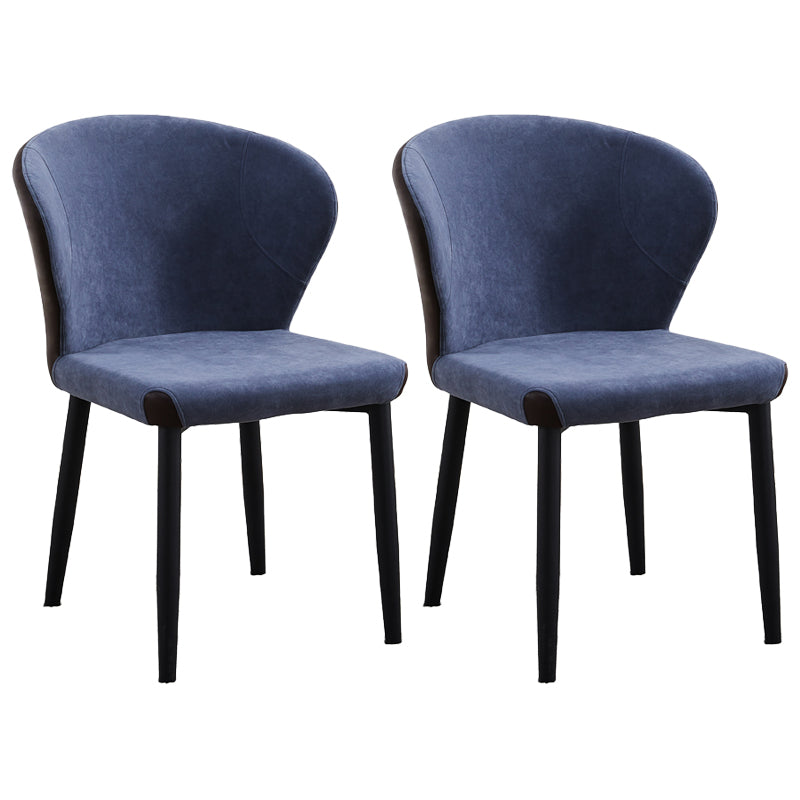 Matte Finish Contemporary Dining Side Chair Leather Wingback Dining Chair Blue 2 Piece Set Clearhalo ' kitchen&dining_furn' 'Dining Chairs' 'Dining Tables & Seating' 'dining_chair' 'furn' 'furn_dining_chair' 'Furniture' 'furniture_dining_chair' 'Kitchen & Dining Furniture' 'kitchen' 3859718