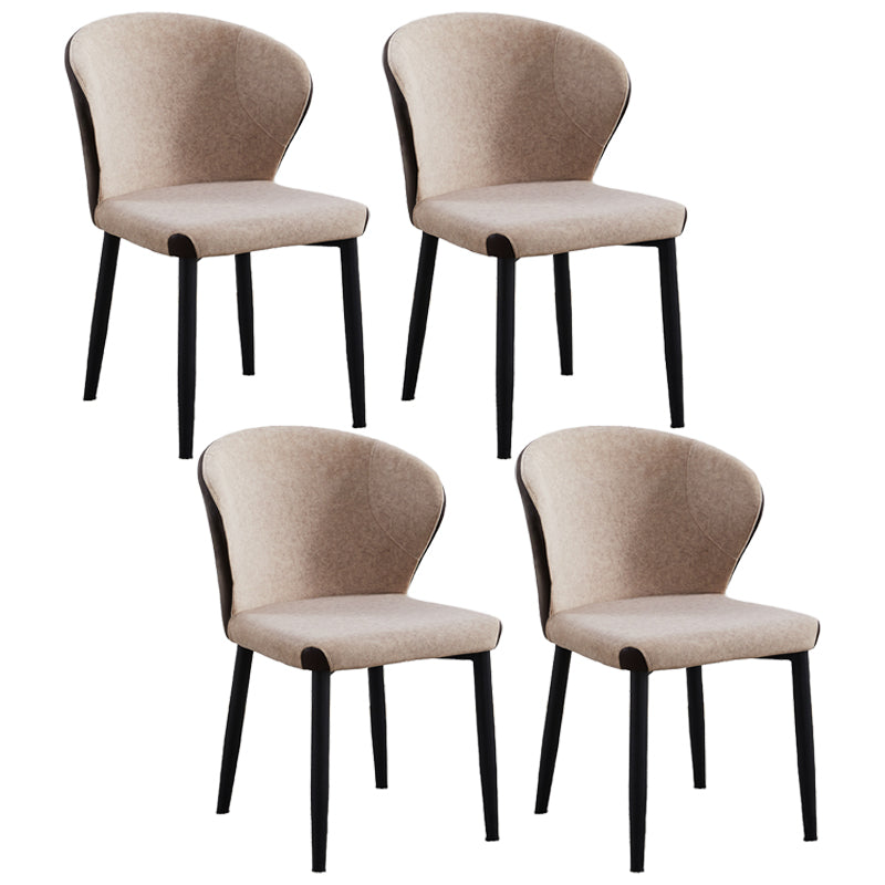 Matte Finish Contemporary Dining Side Chair Leather Wingback Dining Chair Beige 4 Piece Set Clearhalo ' kitchen&dining_furn' 'Dining Chairs' 'Dining Tables & Seating' 'dining_chair' 'furn' 'furn_dining_chair' 'Furniture' 'furniture_dining_chair' 'Kitchen & Dining Furniture' 'kitchen' 3859723