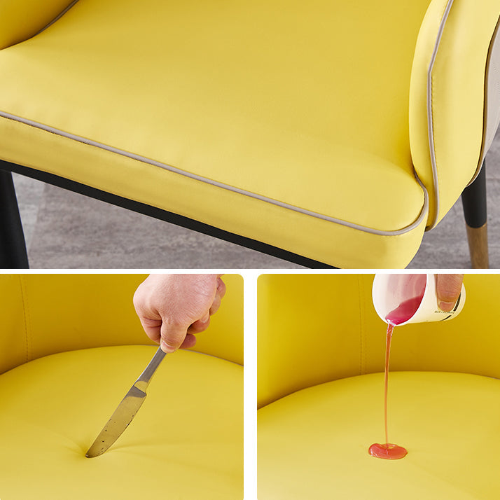 Contemporary Style Dining Side Chair Kitchen Arm Chair with Metal Legs Clearhalo ' kitchen&dining_furn' 'Dining Chairs' 'Dining Tables & Seating' 'dining_chair' 'furn' 'furn_dining_chair' 'Furniture' 'furniture_dining_chair' 'Kitchen & Dining Furniture' 'kitchen' 3859756