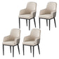 Contemporary Style Dining Side Chair Kitchen Arm Chair with Metal Legs Light Gray 4 Piece Set Black Clearhalo ' kitchen&dining_furn' 'Dining Chairs' 'Dining Tables & Seating' 'dining_chair' 'furn' 'furn_dining_chair' 'Furniture' 'furniture_dining_chair' 'Kitchen & Dining Furniture' 'kitchen' 3859757