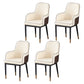 Contemporary Style Dining Side Chair Kitchen Arm Chair with Metal Legs Off-White 4 Piece Set Brass Gold Clearhalo ' kitchen&dining_furn' 'Dining Chairs' 'Dining Tables & Seating' 'dining_chair' 'furn' 'furn_dining_chair' 'Furniture' 'furniture_dining_chair' 'Kitchen & Dining Furniture' 'kitchen' 3859762