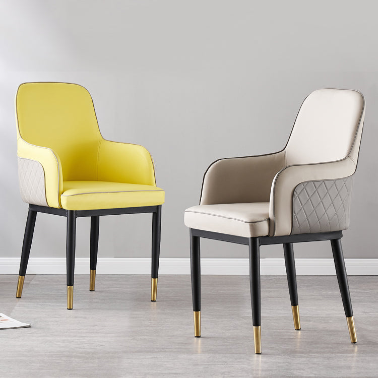 Contemporary Style Dining Side Chair Kitchen Arm Chair with Metal Legs Clearhalo ' kitchen&dining_furn' 'Dining Chairs' 'Dining Tables & Seating' 'dining_chair' 'furn' 'furn_dining_chair' 'Furniture' 'furniture_dining_chair' 'Kitchen & Dining Furniture' 'kitchen' 3859763