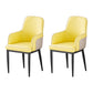 Contemporary Style Dining Side Chair Kitchen Arm Chair with Metal Legs Yellow 2 Piece Set Black Clearhalo ' kitchen&dining_furn' 'Dining Chairs' 'Dining Tables & Seating' 'dining_chair' 'furn' 'furn_dining_chair' 'Furniture' 'furniture_dining_chair' 'Kitchen & Dining Furniture' 'kitchen' 3859769