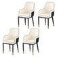 Contemporary Style Dining Side Chair Kitchen Arm Chair with Metal Legs White 4 Piece Set Brass Gold Clearhalo ' kitchen&dining_furn' 'Dining Chairs' 'Dining Tables & Seating' 'dining_chair' 'furn' 'furn_dining_chair' 'Furniture' 'furniture_dining_chair' 'Kitchen & Dining Furniture' 'kitchen' 3859773