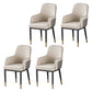 Contemporary Style Dining Side Chair Kitchen Arm Chair with Metal Legs Light Gray 4 Piece Set Brass Gold Clearhalo ' kitchen&dining_furn' 'Dining Chairs' 'Dining Tables & Seating' 'dining_chair' 'furn' 'furn_dining_chair' 'Furniture' 'furniture_dining_chair' 'Kitchen & Dining Furniture' 'kitchen' 3859776