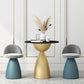 Minimalist Round Shape Sintered Stone Dining Table Standard 27.5 inch Dining Table for Kitchen Clearhalo ' dining_table' 'Dining Tables & Seating' 'Dining Tables' 'furn' 'furn_dining_table' 'Furniture' 'furniture_dining_table' 'Kitchen & Dining Furniture' 'kitchen&dining_furn' 'kitchen' 'kitchen_dining_table' 3863862