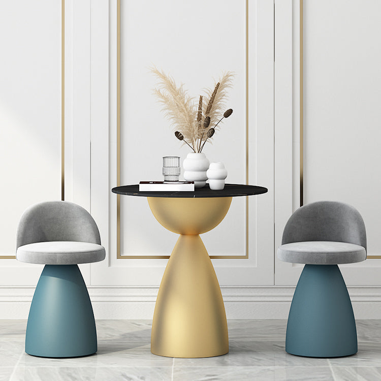 Minimalist Round Shape Sintered Stone Dining Table Standard 27.5 inch Dining Table for Kitchen Clearhalo ' dining_table' 'Dining Tables & Seating' 'Dining Tables' 'furn' 'furn_dining_table' 'Furniture' 'furniture_dining_table' 'Kitchen & Dining Furniture' 'kitchen&dining_furn' 'kitchen' 'kitchen_dining_table' 3863862