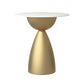 Minimalist Round Shape Sintered Stone Dining Table Standard 27.5 inch Dining Table for Kitchen White Gold Without Chairs Clearhalo ' dining_table' 'Dining Tables & Seating' 'Dining Tables' 'furn' 'furn_dining_table' 'Furniture' 'furniture_dining_table' 'Kitchen & Dining Furniture' 'kitchen&dining_furn' 'kitchen' 'kitchen_dining_table' 3863864