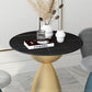 Minimalist Round Shape Sintered Stone Dining Table Standard 27.5 inch Dining Table for Kitchen Clearhalo ' dining_table' 'Dining Tables & Seating' 'Dining Tables' 'furn' 'furn_dining_table' 'Furniture' 'furniture_dining_table' 'Kitchen & Dining Furniture' 'kitchen&dining_furn' 'kitchen' 'kitchen_dining_table' 3863869