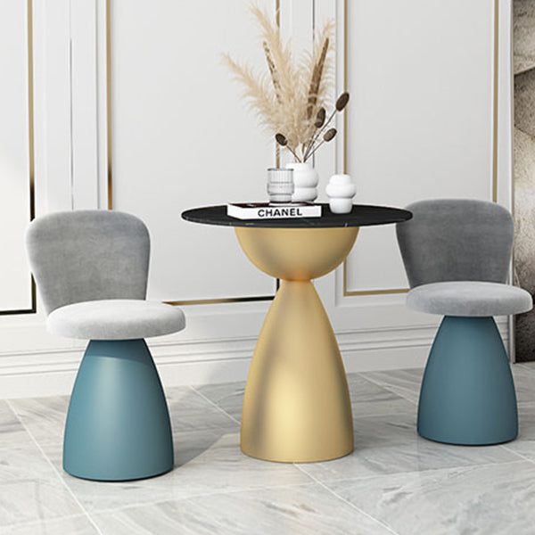 Minimalist Round Shape Sintered Stone Dining Table Standard 27.5 inch Dining Table for Kitchen Clearhalo ' dining_table' 'Dining Tables & Seating' 'Dining Tables' 'furn' 'furn_dining_table' 'Furniture' 'furniture_dining_table' 'Kitchen & Dining Furniture' 'kitchen&dining_furn' 'kitchen' 'kitchen_dining_table' 3863875