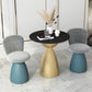 Minimalist Round Shape Sintered Stone Dining Table Standard 27.5 inch Dining Table for Kitchen Clearhalo ' dining_table' 'Dining Tables & Seating' 'Dining Tables' 'furn' 'furn_dining_table' 'Furniture' 'furniture_dining_table' 'Kitchen & Dining Furniture' 'kitchen&dining_furn' 'kitchen' 'kitchen_dining_table' 3863877