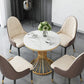 Stone Dining Table Traditional Luxury Dining Site Table with Pedestal Base Clearhalo ' dining_table' 'Dining Tables & Seating' 'Dining Tables' 'furn' 'furn_dining_table' 'Furniture' 'furniture_dining_table' 'Kitchen & Dining Furniture' 'kitchen&dining_furn' 'kitchen' 'kitchen_dining_table' 3863879
