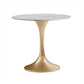 Round Tulip Base Luxury Dining Table White Tone Fixed Table with Sintered Stone Clearhalo ' dining_table' 'Dining Tables & Seating' 'Dining Tables' 'furn' 'furn_dining_table' 'Furniture' 'furniture_dining_table' 'Kitchen & Dining Furniture' 'kitchen&dining_furn' 'kitchen' 'kitchen_dining_table' 3863896