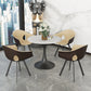 Round Tulip Base Luxury Dining Table White Tone Fixed Table with Sintered Stone Clearhalo ' dining_table' 'Dining Tables & Seating' 'Dining Tables' 'furn' 'furn_dining_table' 'Furniture' 'furniture_dining_table' 'Kitchen & Dining Furniture' 'kitchen&dining_furn' 'kitchen' 'kitchen_dining_table' 3863900