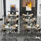 Round Tulip Base Luxury Dining Table White Tone Fixed Table with Sintered Stone Clearhalo ' dining_table' 'Dining Tables & Seating' 'Dining Tables' 'furn' 'furn_dining_table' 'Furniture' 'furniture_dining_table' 'Kitchen & Dining Furniture' 'kitchen&dining_furn' 'kitchen' 'kitchen_dining_table' 3863904