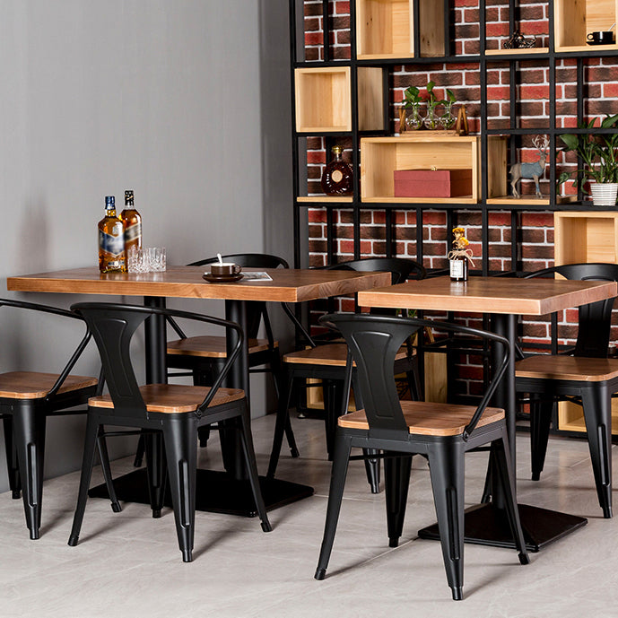 Industrial Style Furniture Solid Wood Dining Site Table for Dining Room Clearhalo ' dining_table' 'Dining Tables & Seating' 'Dining Tables' 'furn' 'furn_dining_table' 'Furniture' 'furniture_dining_table' 'Kitchen & Dining Furniture' 'kitchen&dining_furn' 'kitchen' 'kitchen_dining_table' 3863920