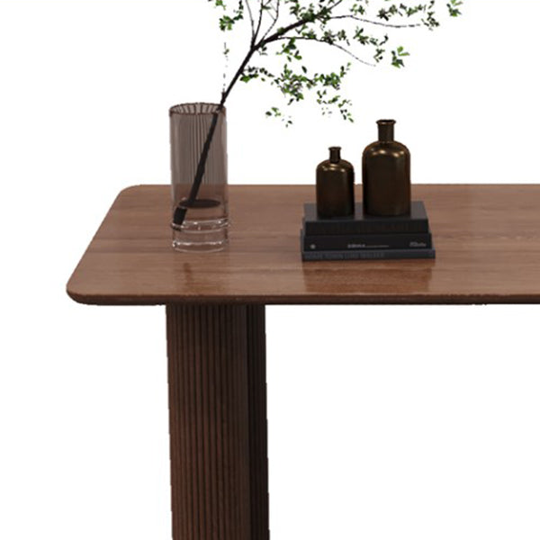 Free Form Pinewood Brown Tone Dining Table Simplicity 3 Legs Table for Dining Room Clearhalo ' dining_table' 'Dining Tables & Seating' 'Dining Tables' 'furn' 'furn_dining_table' 'Furniture' 'furniture_dining_table' 'Kitchen & Dining Furniture' 'kitchen&dining_furn' 'kitchen' 'kitchen_dining_table' 3863936
