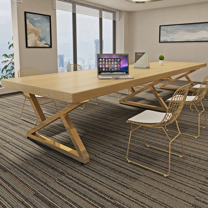 Rectangle Wood Color Dining Table Pine Solid Wood Table Glam for Dining Room Clearhalo ' dining_table' 'Dining Tables & Seating' 'Dining Tables' 'furn' 'furn_dining_table' 'Furniture' 'furniture_dining_table' 'Kitchen & Dining Furniture' 'kitchen&dining_furn' 'kitchen' 'kitchen_dining_table' 3863943