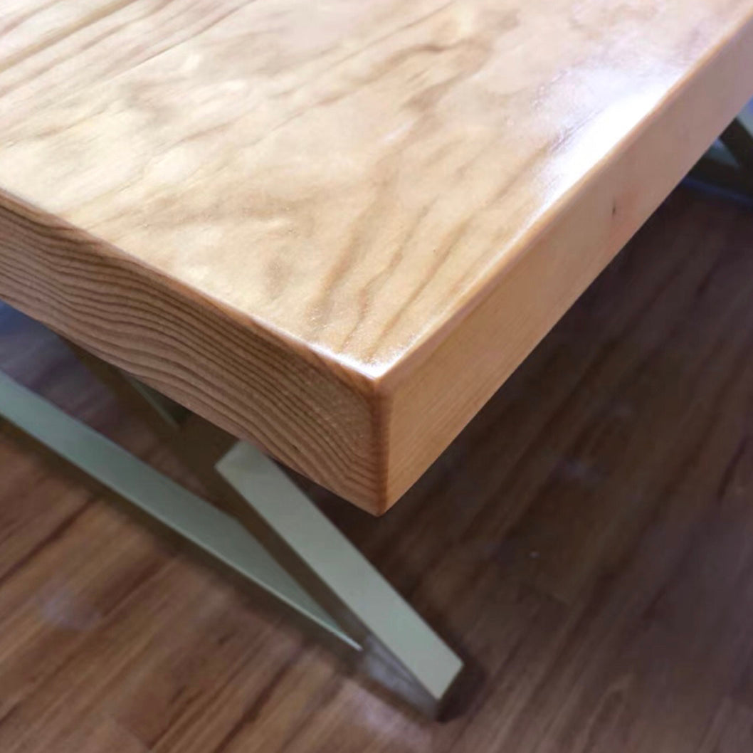 Rectangle Wood Color Dining Table Pine Solid Wood Table Glam for Dining Room Clearhalo ' dining_table' 'Dining Tables & Seating' 'Dining Tables' 'furn' 'furn_dining_table' 'Furniture' 'furniture_dining_table' 'Kitchen & Dining Furniture' 'kitchen&dining_furn' 'kitchen' 'kitchen_dining_table' 3863945