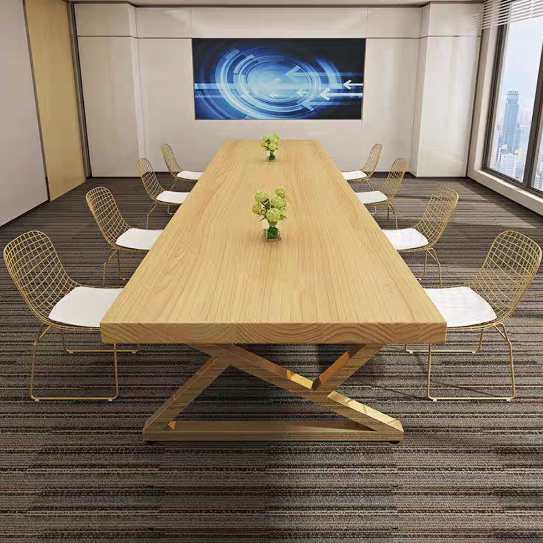 Rectangle Wood Color Dining Table Pine Solid Wood Table Glam for Dining Room Clearhalo ' dining_table' 'Dining Tables & Seating' 'Dining Tables' 'furn' 'furn_dining_table' 'Furniture' 'furniture_dining_table' 'Kitchen & Dining Furniture' 'kitchen&dining_furn' 'kitchen' 'kitchen_dining_table' 3863948