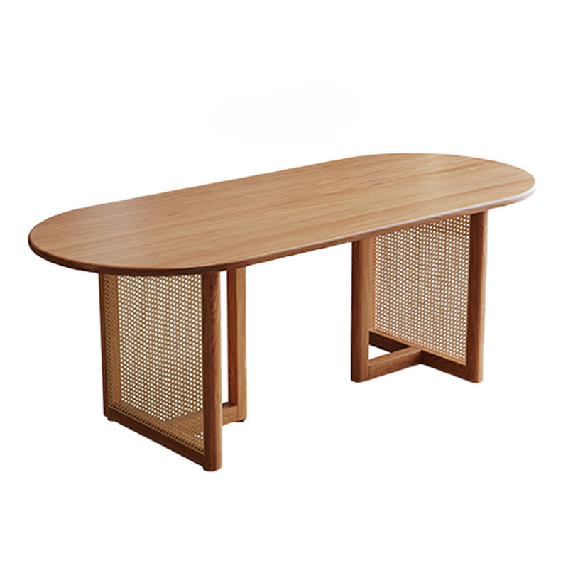 Pinewood Solid Wood Brown Tone Dining Table Simplicity Fixed Table for Dining Room Without Chairs Clearhalo ' dining_table' 'Dining Tables & Seating' 'Dining Tables' 'furn' 'furn_dining_table' 'Furniture' 'furniture_dining_table' 'Kitchen & Dining Furniture' 'kitchen&dining_furn' 'kitchen' 'kitchen_dining_table' 3863976