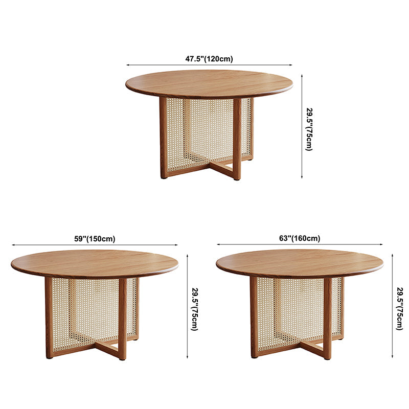 Pinewood Solid Wood Brown Tone Dining Table Simplicity Fixed Table for Dining Room Clearhalo ' dining_table' 'Dining Tables & Seating' 'Dining Tables' 'furn' 'furn_dining_table' 'Furniture' 'furniture_dining_table' 'Kitchen & Dining Furniture' 'kitchen&dining_furn' 'kitchen' 'kitchen_dining_table' 3863985