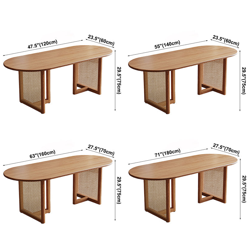 Pinewood Solid Wood Brown Tone Dining Table Simplicity Fixed Table for Dining Room Clearhalo ' dining_table' 'Dining Tables & Seating' 'Dining Tables' 'furn' 'furn_dining_table' 'Furniture' 'furniture_dining_table' 'Kitchen & Dining Furniture' 'kitchen&dining_furn' 'kitchen' 'kitchen_dining_table' 3863986