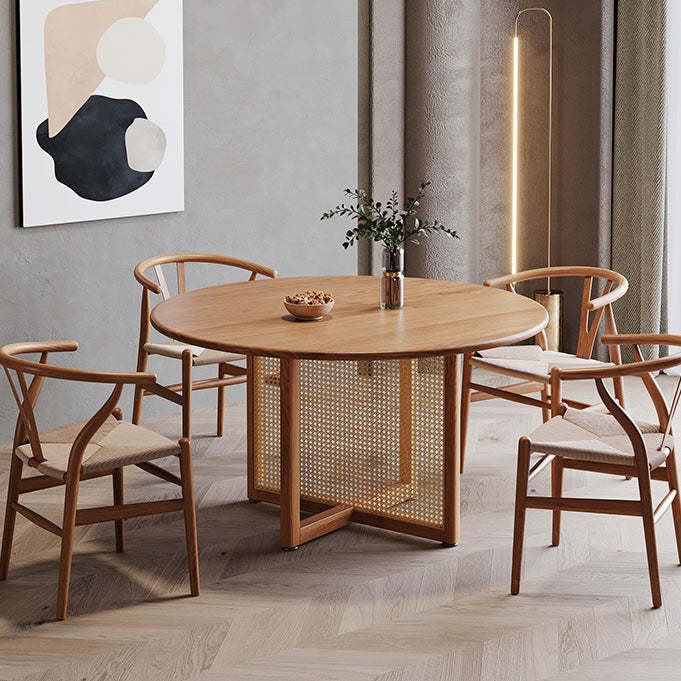 Pinewood Solid Wood Brown Tone Dining Table Simplicity Fixed Table for Dining Room Clearhalo ' dining_table' 'Dining Tables & Seating' 'Dining Tables' 'furn' 'furn_dining_table' 'Furniture' 'furniture_dining_table' 'Kitchen & Dining Furniture' 'kitchen&dining_furn' 'kitchen' 'kitchen_dining_table' 3863988
