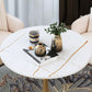 Round Luxury Style Dining Table White Tone Fixed Table with Sintered Stone Clearhalo ' dining_table' 'Dining Tables & Seating' 'Dining Tables' 'furn' 'furn_dining_table' 'Furniture' 'furniture_dining_table' 'Kitchen & Dining Furniture' 'kitchen&dining_furn' 'kitchen' 'kitchen_dining_table' 3863996