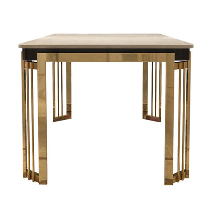 Metal Traditional Luxury Rectangular Dining Table Sintered Stone Table with Legs Without Chairs Clearhalo ' dining_table' 'Dining Tables & Seating' 'Dining Tables' 'furn' 'furn_dining_table' 'Furniture' 'furniture_dining_table' 'Kitchen & Dining Furniture' 'kitchen&dining_furn' 'kitchen' 'kitchen_dining_table' 3864005