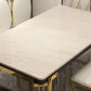 Metal Traditional Luxury Rectangular Dining Table Sintered Stone Table with Legs Clearhalo ' dining_table' 'Dining Tables & Seating' 'Dining Tables' 'furn' 'furn_dining_table' 'Furniture' 'furniture_dining_table' 'Kitchen & Dining Furniture' 'kitchen&dining_furn' 'kitchen' 'kitchen_dining_table' 3864006