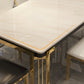 Metal Traditional Luxury Rectangular Dining Table Sintered Stone Table with Legs Clearhalo ' dining_table' 'Dining Tables & Seating' 'Dining Tables' 'furn' 'furn_dining_table' 'Furniture' 'furniture_dining_table' 'Kitchen & Dining Furniture' 'kitchen&dining_furn' 'kitchen' 'kitchen_dining_table' 3864007