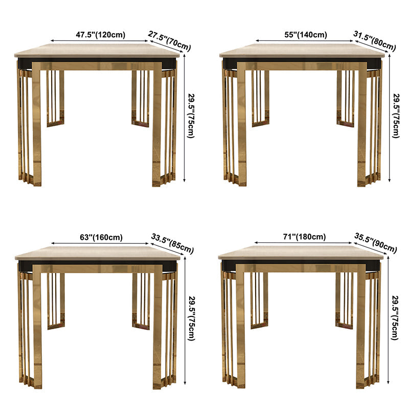 Metal Traditional Luxury Rectangular Dining Table Sintered Stone Table with Legs Clearhalo ' dining_table' 'Dining Tables & Seating' 'Dining Tables' 'furn' 'furn_dining_table' 'Furniture' 'furniture_dining_table' 'Kitchen & Dining Furniture' 'kitchen&dining_furn' 'kitchen' 'kitchen_dining_table' 3864010