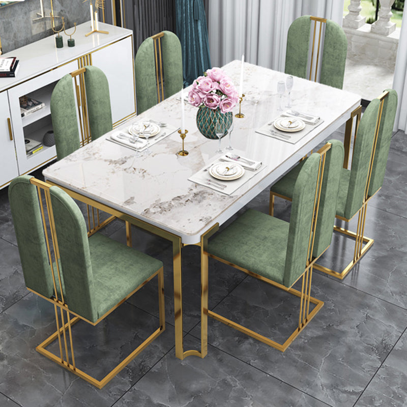 Metal Traditional Luxury Rectangle Indoor Table Sintered Stone Table with Metal Legs Clearhalo ' dining_table' 'Dining Tables & Seating' 'Dining Tables' 'furn' 'furn_dining_table' 'Furniture' 'furniture_dining_table' 'Kitchen & Dining Furniture' 'kitchen&dining_furn' 'kitchen' 'kitchen_dining_table' 3864017