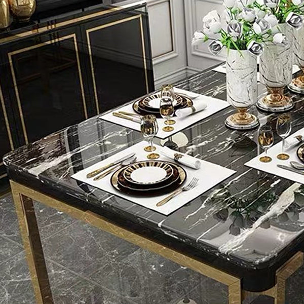 Metal Traditional Luxury Rectangle Indoor Table Sintered Stone Table with Metal Legs Clearhalo ' dining_table' 'Dining Tables & Seating' 'Dining Tables' 'furn' 'furn_dining_table' 'Furniture' 'furniture_dining_table' 'Kitchen & Dining Furniture' 'kitchen&dining_furn' 'kitchen' 'kitchen_dining_table' 3864021