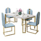Metal Traditional Luxury Rectangle Indoor Table Sintered Stone Table with Metal Legs Clearhalo ' dining_table' 'Dining Tables & Seating' 'Dining Tables' 'furn' 'furn_dining_table' 'Furniture' 'furniture_dining_table' 'Kitchen & Dining Furniture' 'kitchen&dining_furn' 'kitchen' 'kitchen_dining_table' 3864024